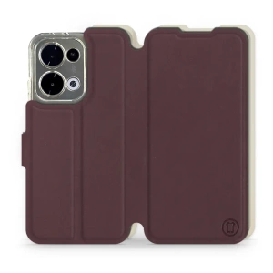 Phone Case OPPO Reno 13 - Design Burgundy with Platinum