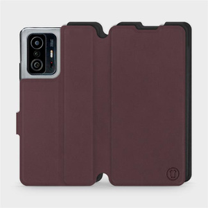 Phone Case Xiaomi 11T Pro - Design Burgundy with Black