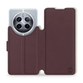Phone Case Realme 12 Pro Plus 5G - Design Burgundy with Platinum