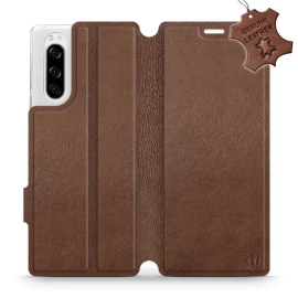 Hülle für Sony Xperia 5 - Farbe Brown Leather