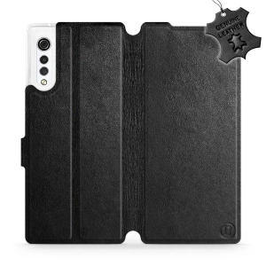 Phone Case LG Velvet - Design Black Leather