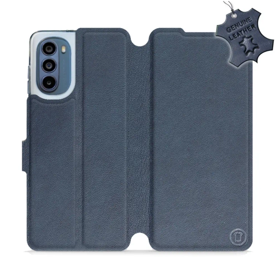 Hülle für Motorola Moto G62 5G - Farbe Blue Leather