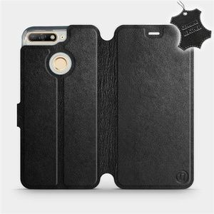 Phone Case Huawei Honor 7A - Design Black Leather