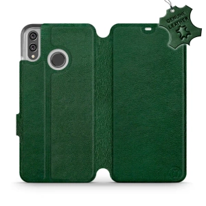 Etui ze skóry naturalnej do Huawei Honor 8X - wzór Green Leather