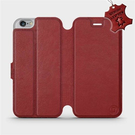 Phone Case Apple iPhone 6 - Design Dark Red Leather