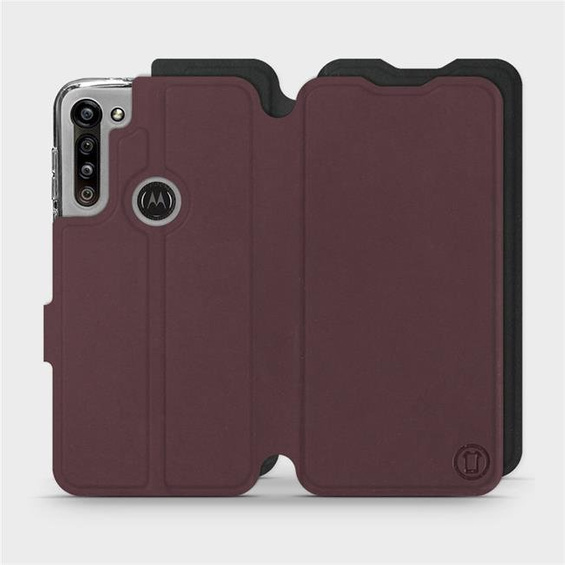 Phone Case Motorola Moto G8 Power - Design Burgundy with Black