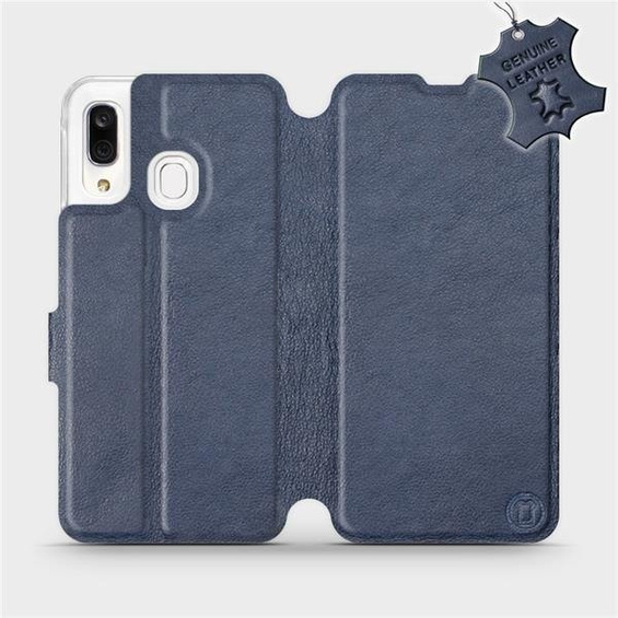 Phone Case Samsung Galaxy A40 - Design Blue Leather