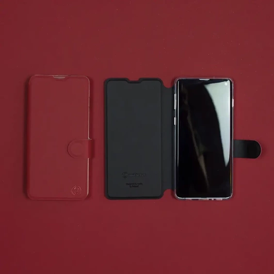 Hülle für Xiaomi POCO M6 Pro - Farbe Dunkelrot mit Schwarz