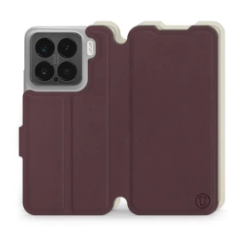 Hülle für Xiaomi 15 - Farbe Burgund mit Platin
