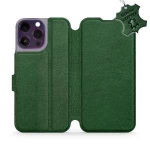 Phone Case Apple iPhone 14 Pro Max - Design Green Leather