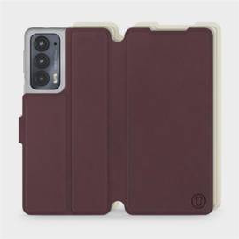 Phone Case Motorola Edge 20 - Design Burgundy with Platinum